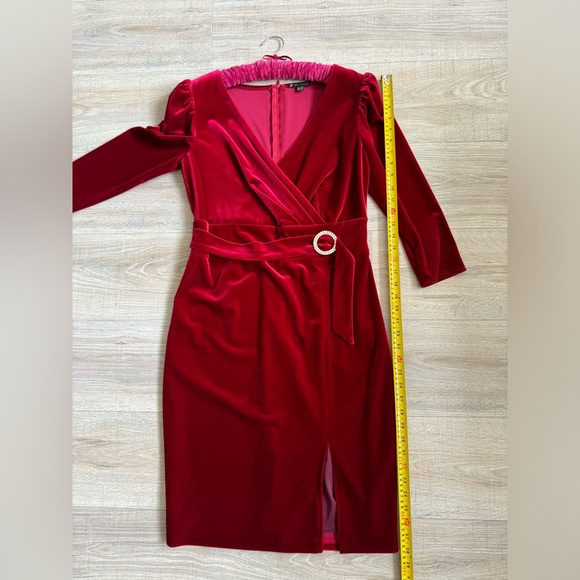 Red Velvet Cocktail party dress - Picture 10 of 10